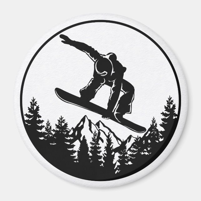 Snowboarding Magnet (Front)