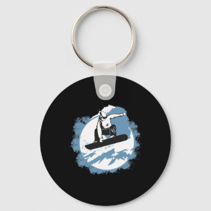 Snowboarding Mountain Wintersports Ski  Keychain