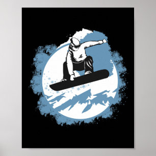 Snowboarding Mountain Wintersports Ski Poster