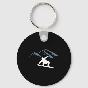 Snowboarding Mountains 1 Keychain