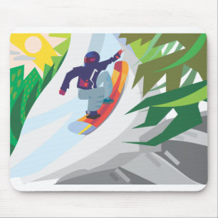 Snowboarding Mouse Pad