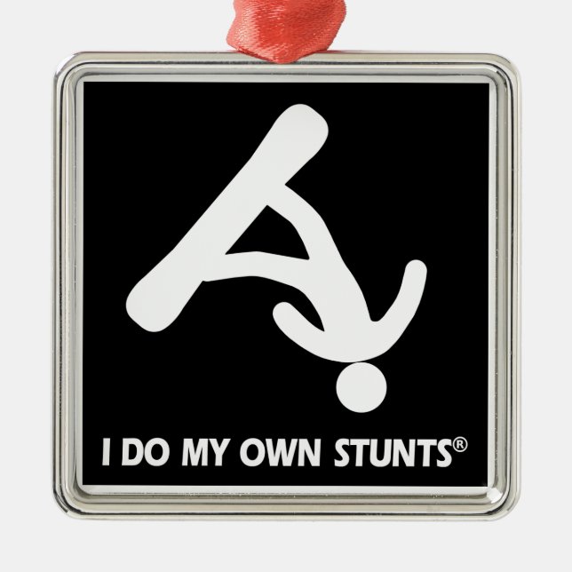 Snowboarding My Own Stunts Metal Ornament (Front)