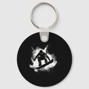 Snowboarding Nose Grab Trick Keychain