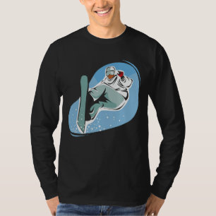 Snowboarding on Men's Basic Long Sleeve T-Shirt