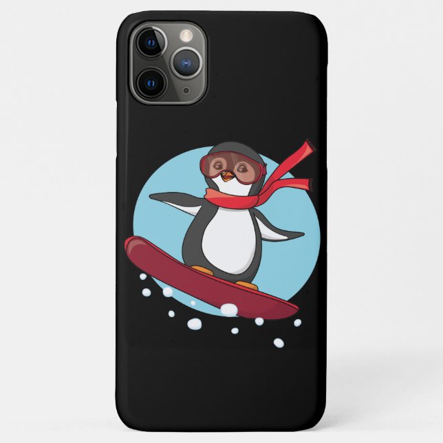 Snowboarding Penguin Case-Mate iPhone Case (Back)