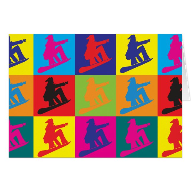 Snowboarding Pop Art (Front Horizontal)
