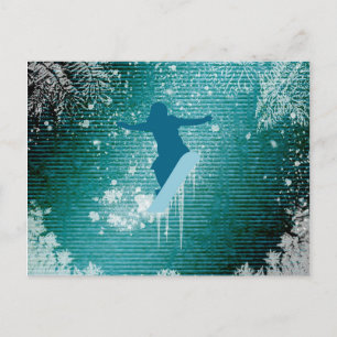 Snowboarding Postcard