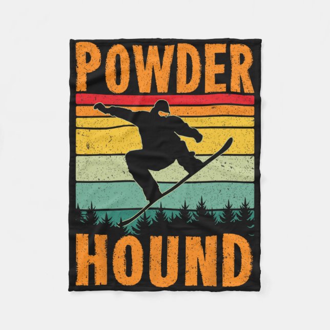Snowboarding - Powder Hound  Fleece Blanket (Front)