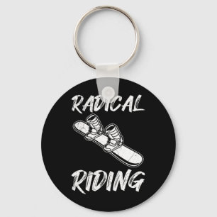 Snowboarding Radical Boarding Funny Kids Snowboard Keychain