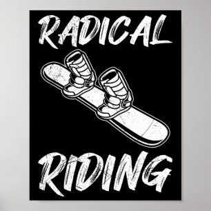 Snowboarding Radical Boarding Funny Kids Snowboard Poster