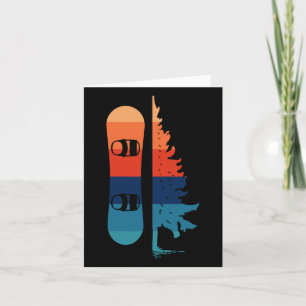 Snowboarding Retro Skier Apparel Retro Vintage Sno Card
