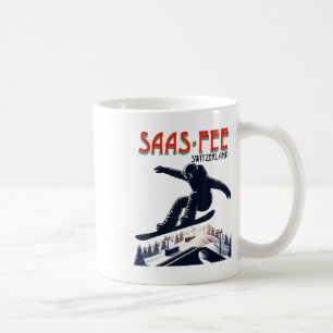 Snowboarding Saas-fee Switzerland Coffee Mug