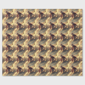 Snowboarding Santa Wrapping Paper