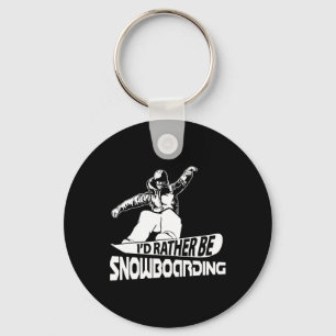 Snowboarding Shirt Snow Boarding Snow Board  Keychain