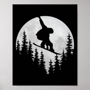 Snowboarding Shirts Freestyle Snowboarder - Snowbo Poster