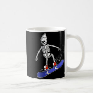 Snowboarding skeleton skiing snowboarder  coffee mug