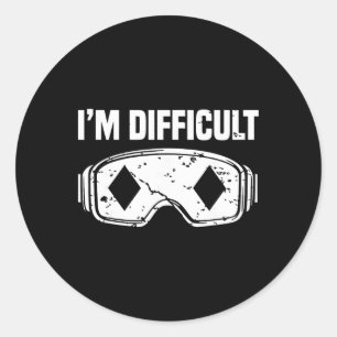 Snowboarding Ski Snowboard Winter Sport Skiing Classic Round Sticker