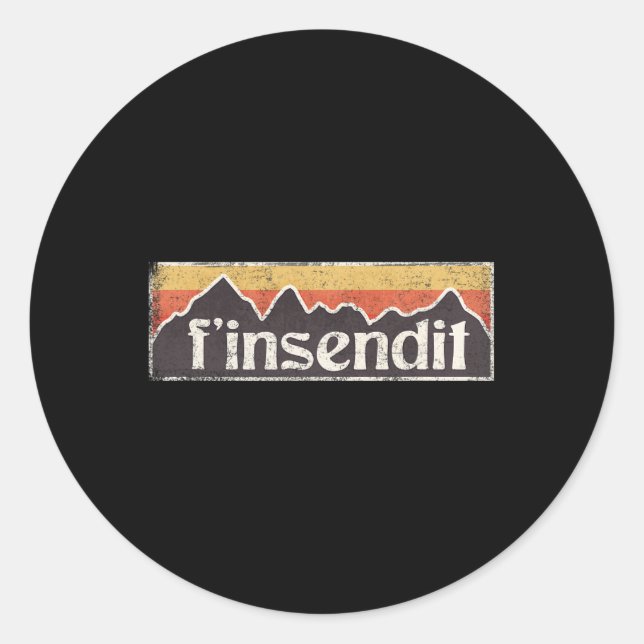 Snowboarding Skiing Send It Finsendit Funny T Shir Classic Round Sticker (Front)