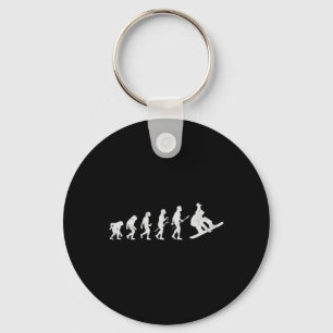 Snowboarding Skiing Snowboarder Winter Funny Evolu Keychain