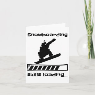 Snowboarding Skills Loading Funny Female Snowboard Card