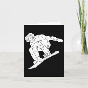 Snowboarding Snow Mountain Winter Sport Funny Snow Card