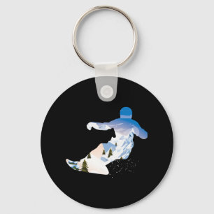 Snowboarding Snowboard 1  Keychain