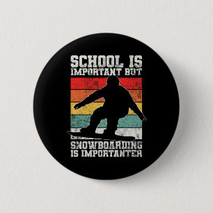 Snowboarding Snowboard 2 Inch Round Button