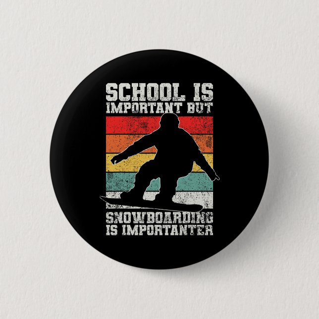 Snowboarding Snowboard 2  Inch Round Button (Front)