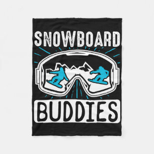 Snowboarding Snowboard Buddies  Fleece Blanket