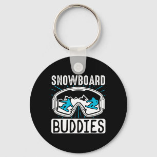 Snowboarding Snowboard Buddies  Keychain