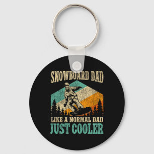 Snowboarding Snowboard Dad Father Vintage Retro Sn Keychain