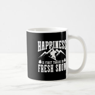 Snowboarding Snowboard Happiness Is First Tracks I Coffee Mug