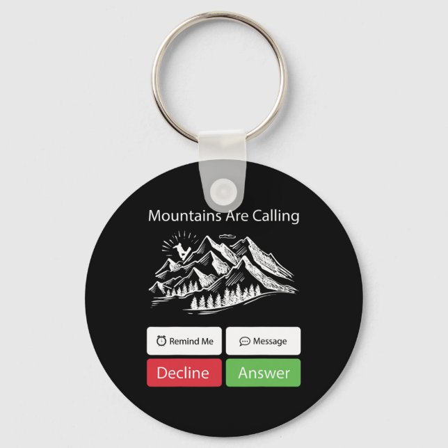 Snowboarding Snowboard Mobile Phone Display Mounta Keychain (Front)