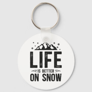 Snowboarding Snowboard Mountain Ski Skiing  Keychain