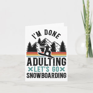 Snowboarding Snowboard Retro 3  Card
