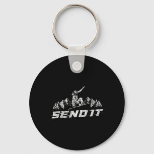 Snowboarding Snowboard Send It  Keychain