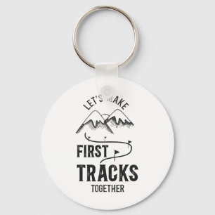 Snowboarding Snowboard Ski Skiing Mountain Keychain