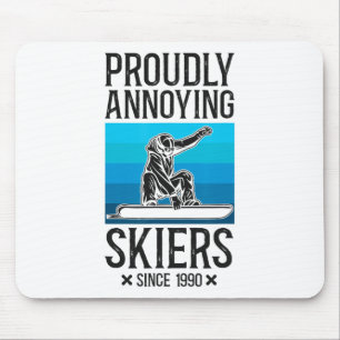 Snowboarding Snowboard Ski Skiing Retro  Mouse Pad