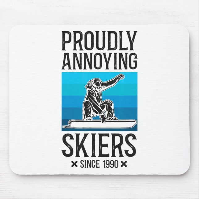 Snowboarding Snowboard Ski Skiing Retro  Mouse Pad (Front)