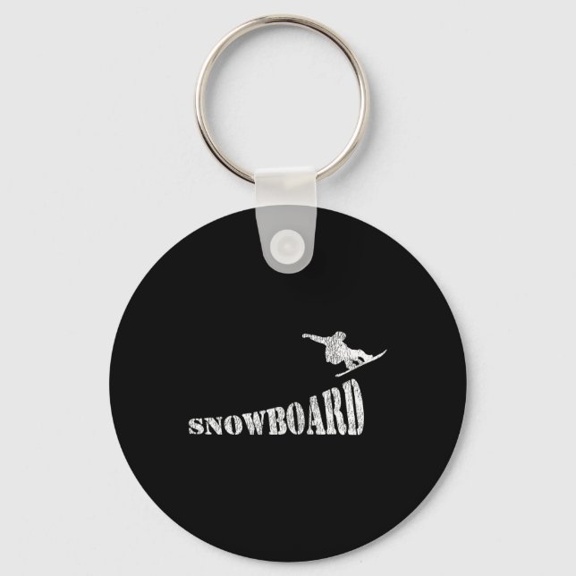 Snowboarding Snowboard Snowboard  Keychain (Front)