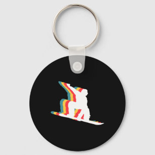 Snowboarding Snowboard Snowboarder Retro  Keychain