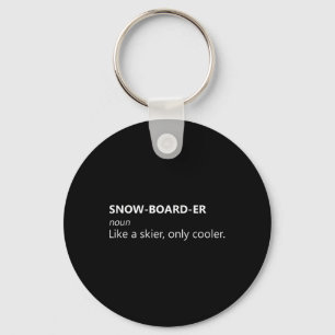 Snowboarding Snowboard Tee Snowboarder Definition  Keychain