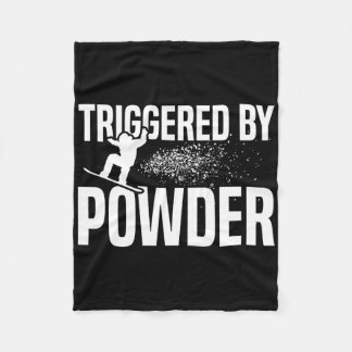 Snowboarding Snowboard Triggered By Powder 1  Fleece Blanket