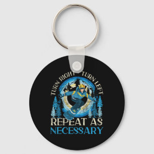Snowboarding Snowboard Turn Right Turn Left Repeat Keychain