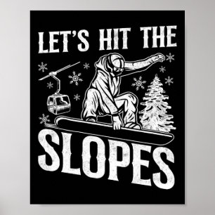 Snowboarding Snowboard Vintage 18  Poster