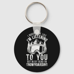 Snowboarding Snowboard Vintage 1  Keychain