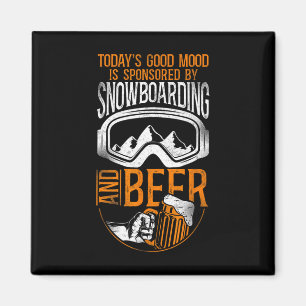 Snowboarding Snowboard Vintage Beer Magnet