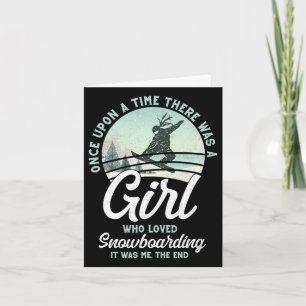 Snowboarding Snowboard Vintage Girl 1 Card