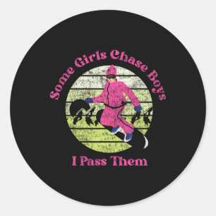 Snowboarding Snowboard Vintage Girl Retro Some Gir Classic Round Sticker
