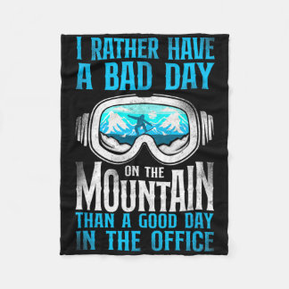 Snowboarding Snowboard Vintage Goggles Mountain  Fleece Blanket